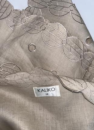 Блуза блузка з вишивкою рішельє 100% льон kaliko4 фото