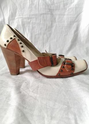 Женские винтажные кожаные туфли-лодочки, итальялия, tentazione2 фото
