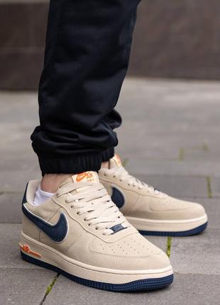 Р.40-45 кроссовки nike air force beige blue nk122