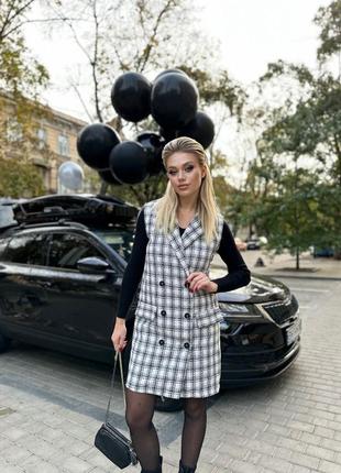 Платье твид- жилетка сарафан