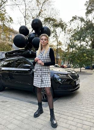 Платье твид- жилетка сарафан