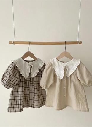 Плаття на дівчинку для фотосесії, сукня під льон льняна