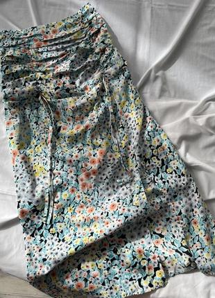 Сатиновая юбка миди на кулиске bliss3 фото