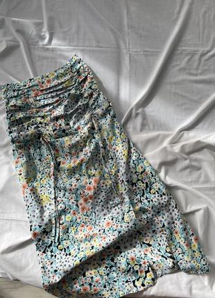 Сатиновая юбка миди на кулиске bliss2 фото