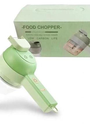 Многофункциональный ручной электрический измельчитель для овощей 4 в 1 food chopper catling1 фото