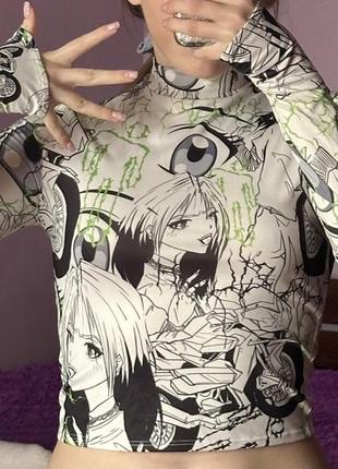 Кофта,гольф,водолазка укорочена bershka billie eilish