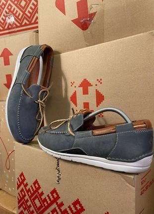 Мужские мокасины туфли из нубука clarks2 фото