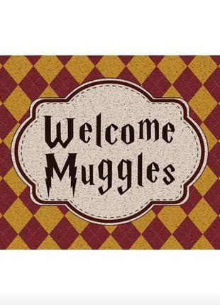 Коврик под дверь 40*60см "welcome muggles"4 фото