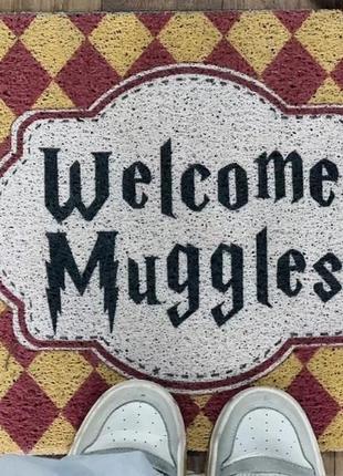 Коврик под дверь 40*60см "welcome muggles"3 фото