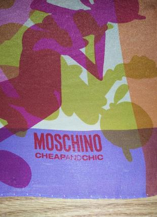 Moschino chip &amp; chic симпатичная винтажный шелковый платок2 фото