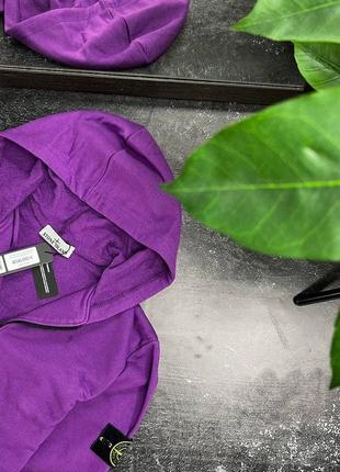 Zip hoodie stone island violet ☂️3 фото