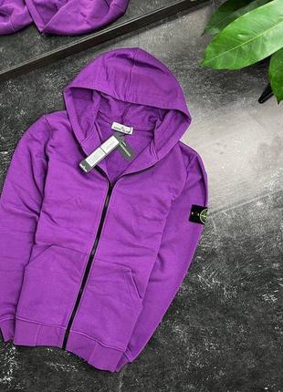 Zip hoodie stone island violet ☂️2 фото