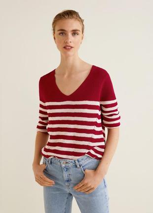 Mango бордовый джемпер s