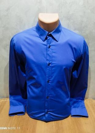 Лаконичная хлопковая рубашка премиум класса успешного немецкого бренда hugo boss