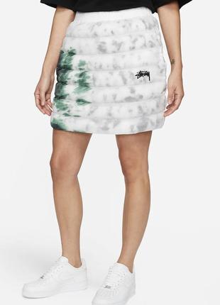 Юбка nike stüssy insulated mini skirt white4 фото