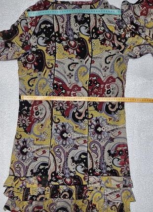 Оригинальное шёлковые платье diane von furstenberg с разноцветным принтом пейсли5 фото