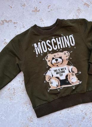 Джемпер лонгслів із ведмежам moschino