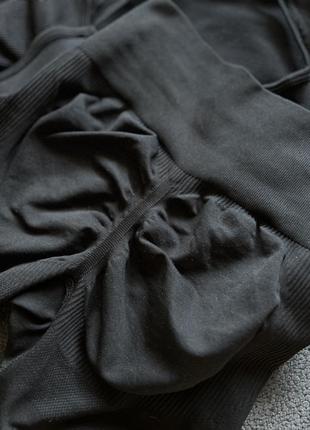 Чорний спортивний костюм лосини та кофта топ8 фото