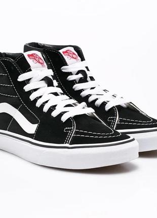 Черные высокие кеды vans1 фото