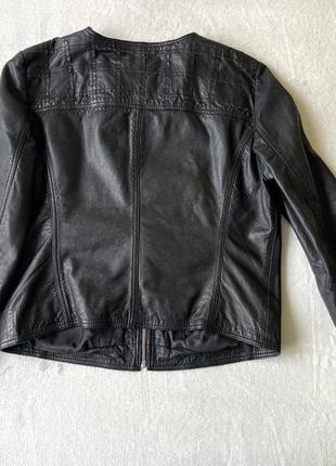 Кожаная куртка s.oliver 100% натуральная кожа, р. l, премиум4 фото