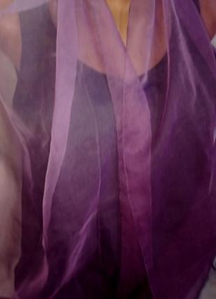 Легкий фиолетовый полупрозрачный шарф jago италия +подарок2 фото