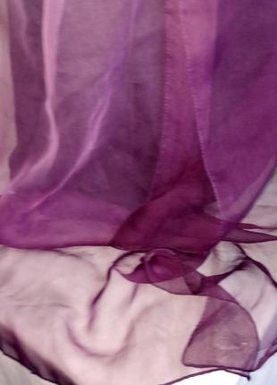 Легкий фиолетовый полупрозрачный шарф jago италия +подарок4 фото