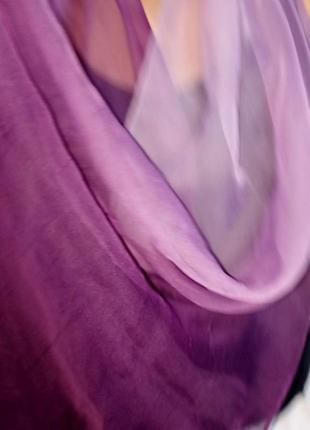 Легкий фиолетовый полупрозрачный шарф jago италия +подарок3 фото