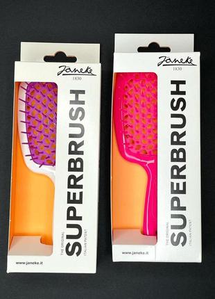 Janeke superbrush расческа продувная, щетка для волос4 фото