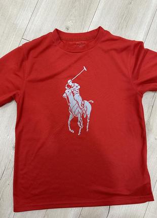 Polo ralph lauren красная спортивная футболка