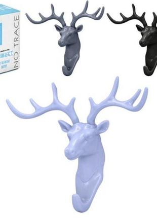 Гачок декоративний самоклеючий "deer" вішалка на стіну для аксесуарів ключниця настінна