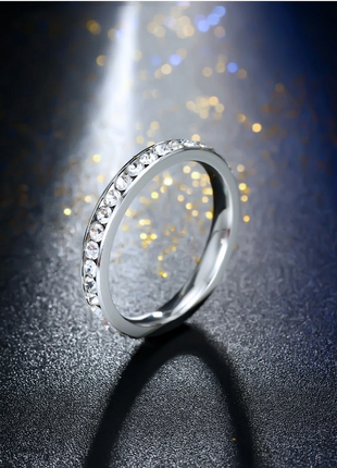 Австрийское кольцо vienkim  с кристаллами с покрытием серебра 925 пробы