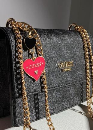 Сумка guess mini bag black/blue6 фото