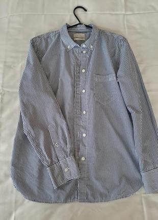 J.crew 🩶🤍 usa женская коттоновая рубашка свободного кроя 💯 % котон washed poplin