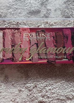 Палетка тіней eveline cosmetics ruby glamour eyeshadow palette