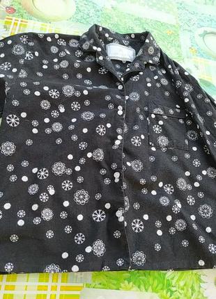 Кофта  пижама верх черная5 фото