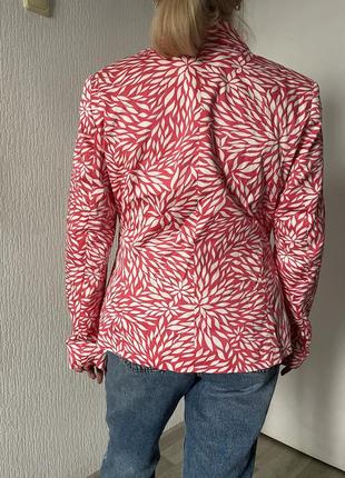 Пиджак блейзер женский в цветочный принт орнамент8 фото