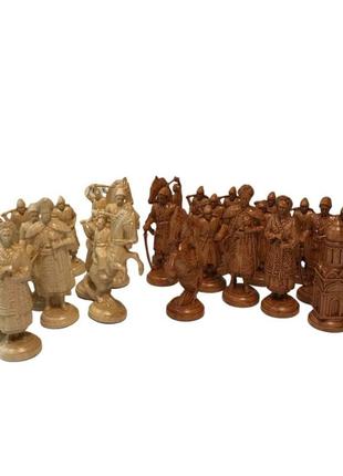 Комплект шахматных фигур из дерева, "гетманское войско", арт.8093255 фото