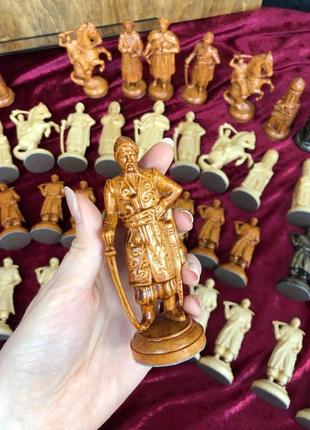 Комплект шахових фігур з дерева, "гетьманське військо", арт.8093252 фото
