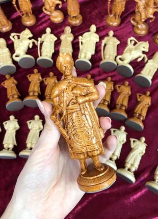 Комплект шахових фігур з дерева, "гетьманське військо", арт.8093251 фото