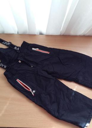 Зимний водонепроницаемый лыжный костюм куртка и штаны на подтяжках ast 3-4 года2 фото