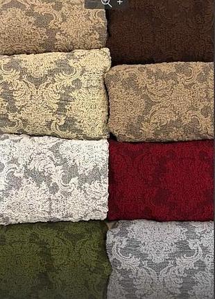 Жаккардовые чехлы на стулья без юбки универсальные натяжные декоративные, турецкие...