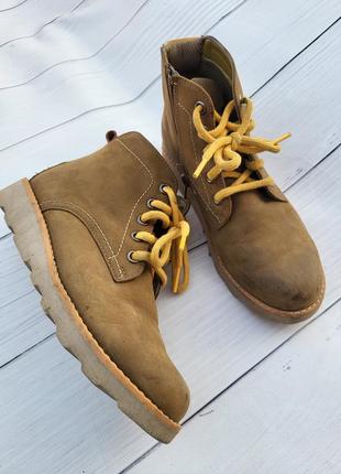 Кожаные коричневые ботинки 23-23.5 см для мальчика4 фото