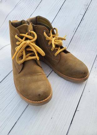 Кожаные коричневые ботинки 23-23.5 см для мальчика2 фото