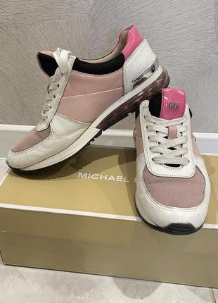 Michael michael kors allie trainer extreme sneakers smockey rose кросівки. оригінал3 фото