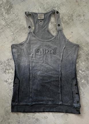 Майка diesel у стилі y2k distressed1 фото