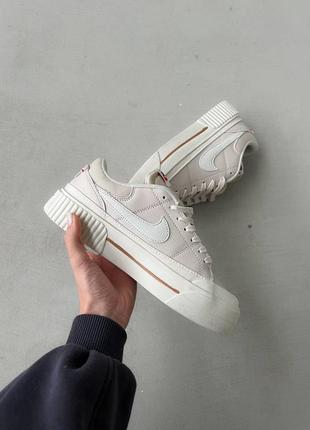 Nike court legacy white/beige кросівки, кроссовки8 фото