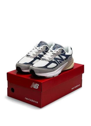 👕чоловічі кросівки new balance 990v6 gray white navy