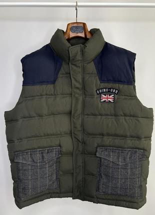 Rhino british crafted clothing чоловіча нейлонова жилетка в британському стилі хакі кольору дуже тепла розмір xl xxl