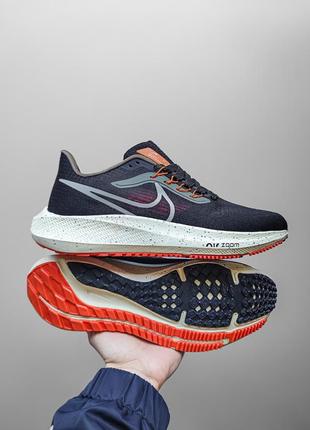 Nike air zoom pegasus 40 dark blue orange white.3 фото