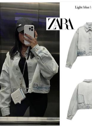 Джинсова куртка, джинсовка, вітровка zara, колекція 2024, розмір xs/s